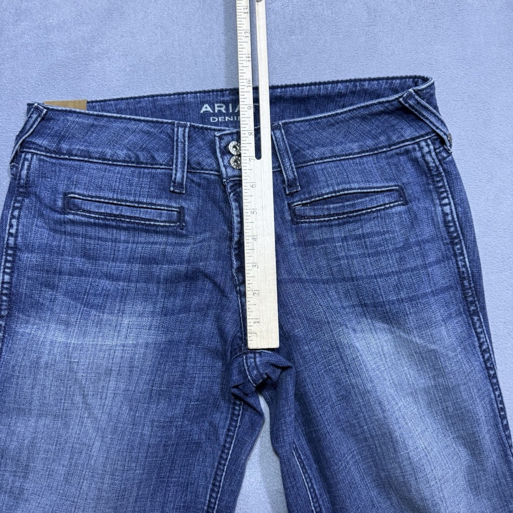 Ariat Jeans Womens 28L (30x36) Trouser Bluebell Flared Rodeo Midrise Boho USA - Picture 8 of 9